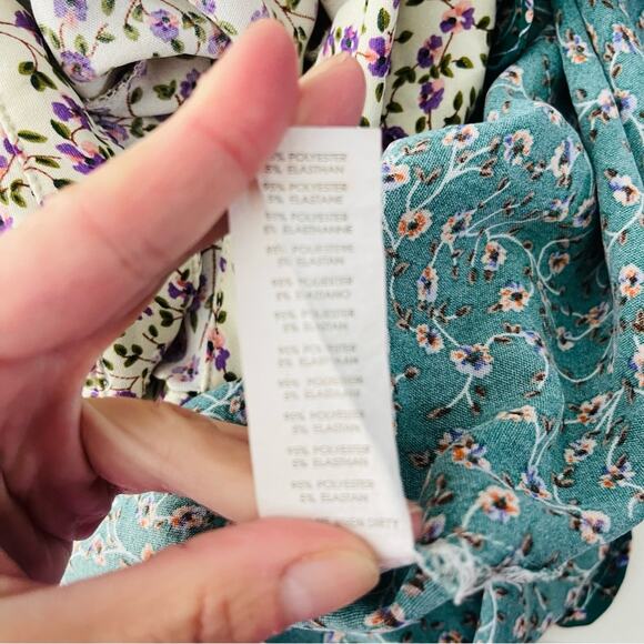 Daisy Street green cream pink floral cottagecore cutout button maxi dress small - Picture 7 of 10